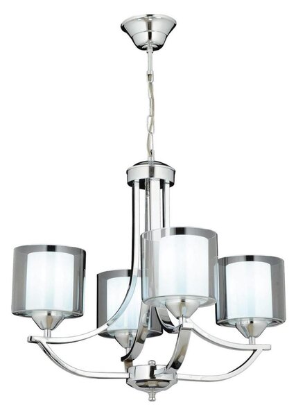 Полилей с верига NOVARA 4xE27/40W/230V лъскав хром