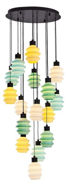 LED полилей на кабел CACTUS 16xLED/3,12W/230V 3000K зелен/жълт/бял