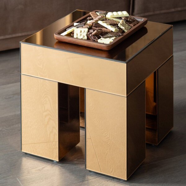 Гланцова странична масичка 45x45 cm Mirrox – WOOOD