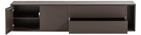 Тъмнокафява маса за телевизор от масивен бор 200x45x44 cm Settle Down – vtwonen