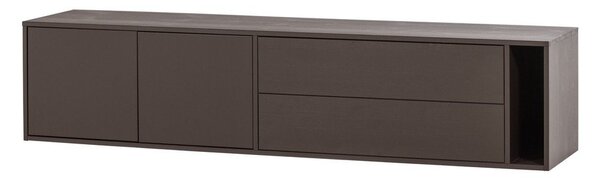Тъмнокафява маса за телевизор от масивен бор 200x45x44 cm Settle Down – vtwonen