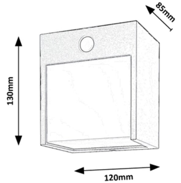 Rabalux 7478-LED Екстериорен аплик със сензор BALIMO LED/12W/230V IP54