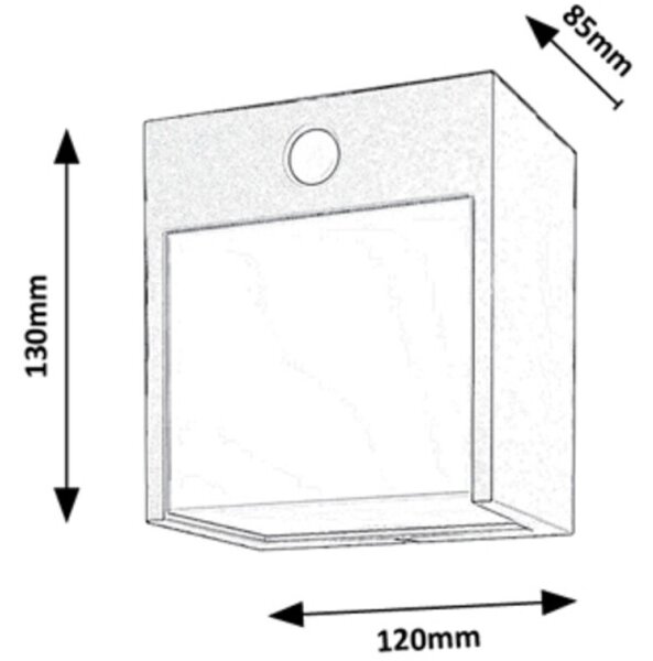 Rabalux 7479-LED Екстериорен аплик със сензор BALIMO LED/12W/230V IP44