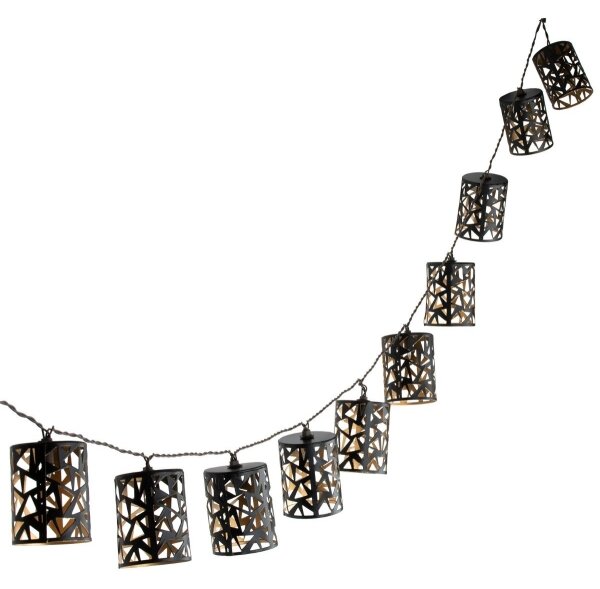 LED соларен гирлянд 10xE12/3,65м IP44 топла бяла светлина
