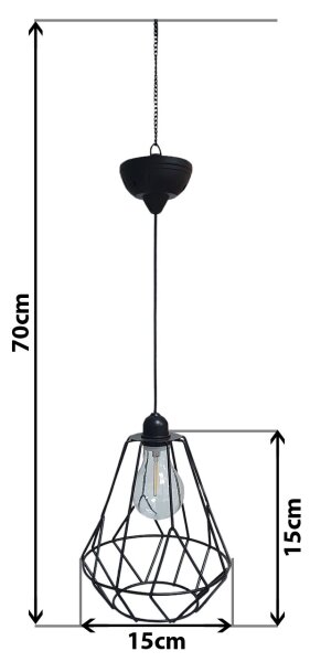 LED Соларен висящ полилей KATTY 1,2V IP44