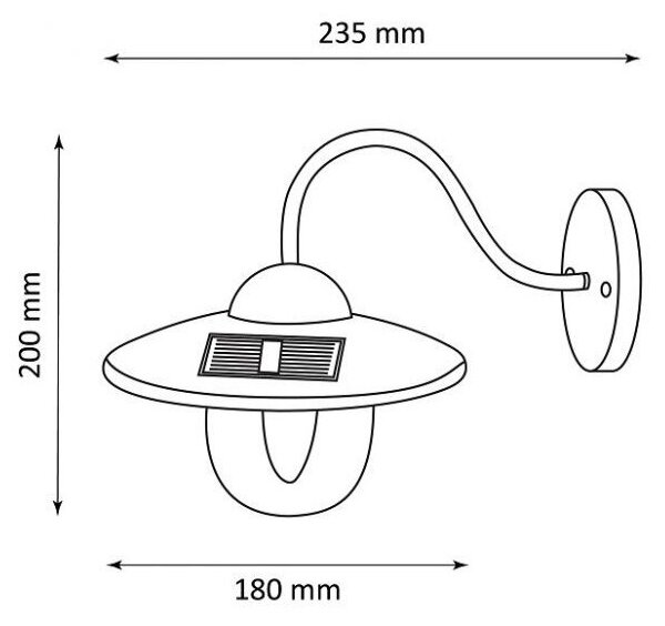 LED Соларен аплик LED/0,5W/1,2V IP44