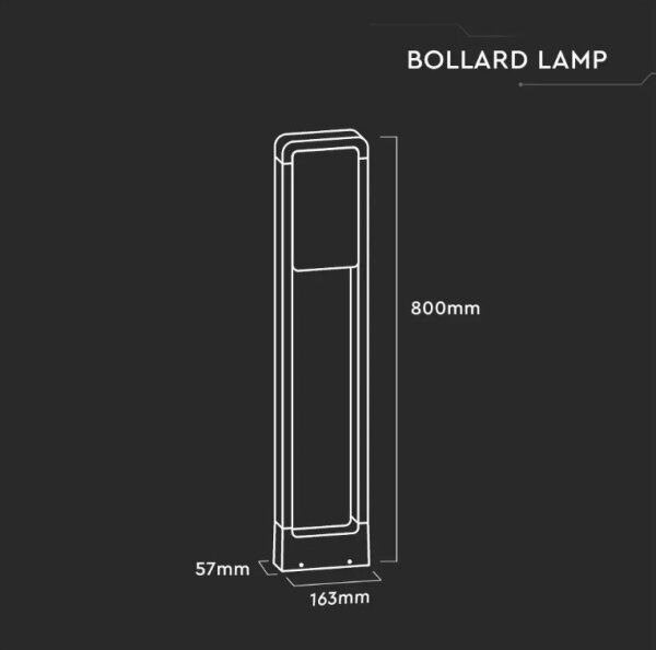 LED Екстериорна лампа SAMSUNG CHIP LED/10W/230V 3000K IP65 черна