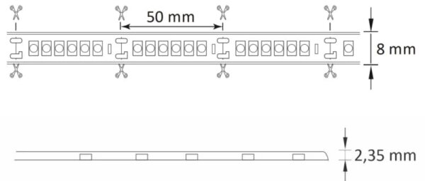 LED Екстериорна лента 3 м LED/23W/24V/230V 4000K IP65