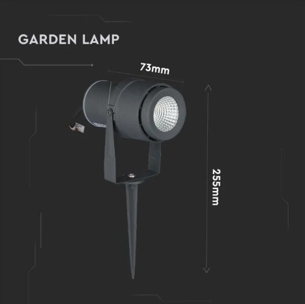 LED Екстериорна лампа LED/12W/230V 4000K антрацит IP65