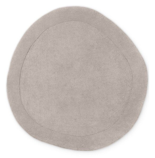 Сив ръчно изработен кръгъл килим със смес от вълна ø 160 cm Kari Organic – Villeroy&Boch