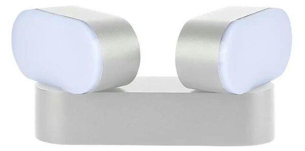 LED Екстериорен гъвкав аплик 2xLED/12W/230V IP65 сив