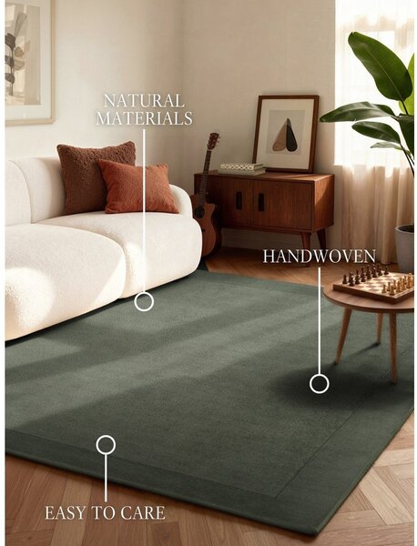 Тъмнозелен ръчно изработен килим със смес от вълна 120x180 cm Kari – Villeroy&Boch