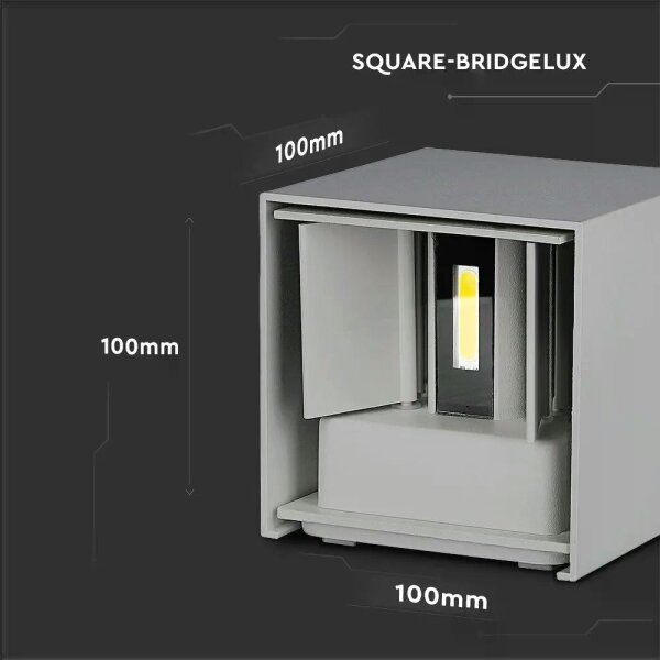 LED Екстериорен аплик LED/5W/230V 4000K IP65 сив
