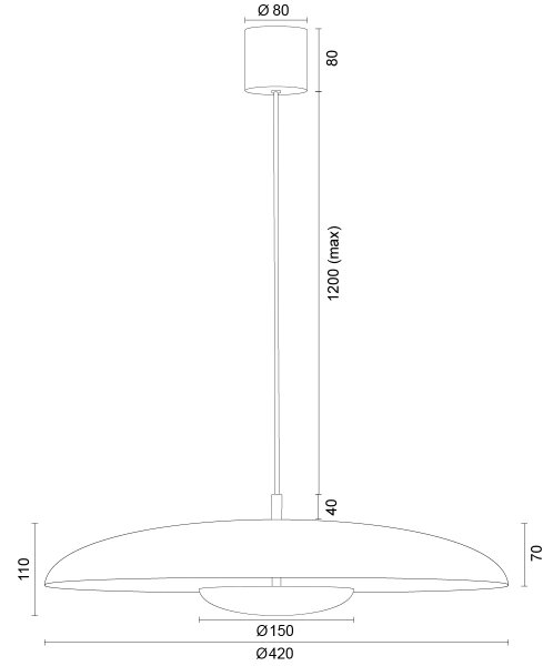 Argon 8868 - LED полилей на кабел BOLTON LED/12,5W/230V 3000K черен
