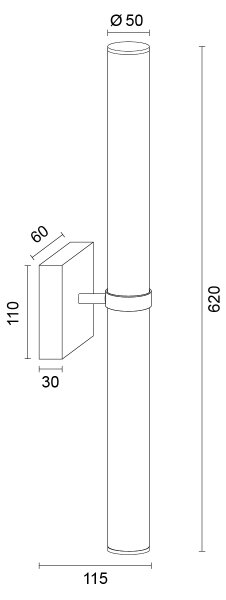 Argon 8925 - LED осветление за огледало за баня BATUMI LED/24W/230V 3000K IP44 хром