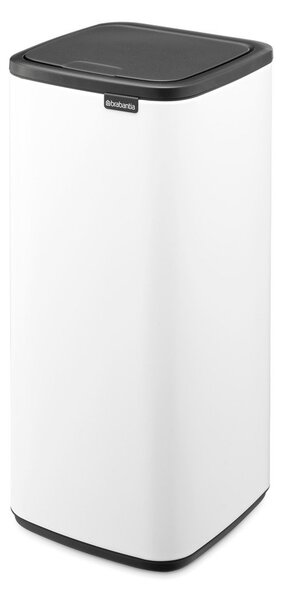 Бяло стоманено кошче за боклук отваряне с докосване 30 l Bo Touch – Brabantia