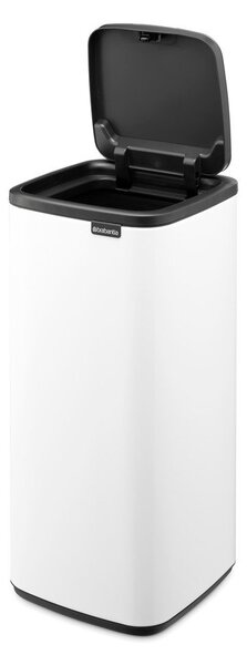 Бяло стоманено кошче за боклук отваряне с докосване 30 l Bo Touch – Brabantia