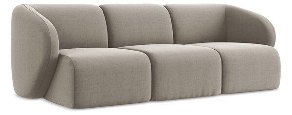 Светлокафяв кадифен диван 244 cm Lani – Makamii