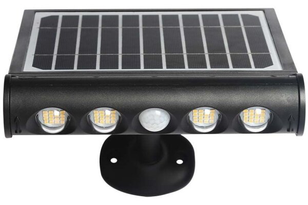 LED соларен стенен фенер с сензор LED/8W/3,7V IP65 4000K 4000 mAh
