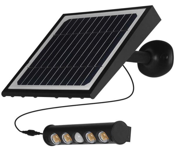LED соларен стенен фенер с сензор LED/8W/3,7V IP65 4000K 4000 mAh