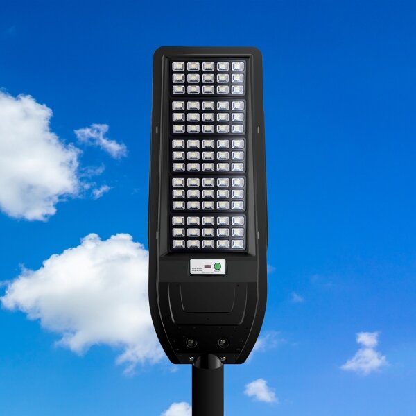 LED Соларна улична лампа VIA 200W/20000 mAh 3,2V 6000K IP54 + дистанционно управление