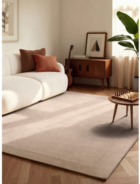 Бежов ръчно изработен килим със смес от вълна 80x150 cm Kari – Villeroy&Boch