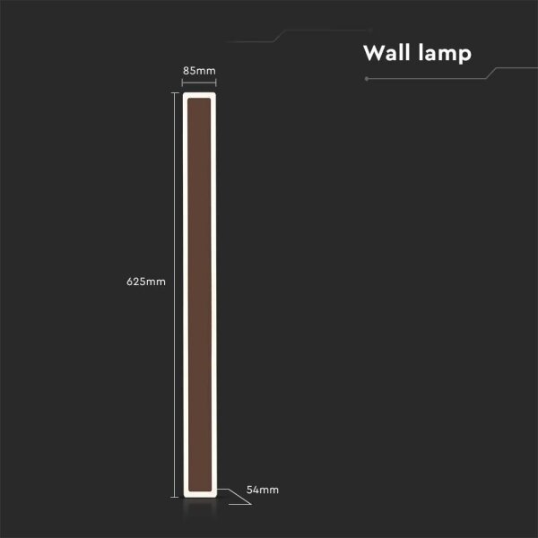 LED Екстериорен аплик LED/17W/230V 3000K IP65 кафяв