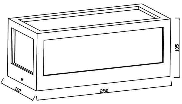 Top Light - LED Екстериорен аплик BURGOS LED/20W/230V IP44 4000K