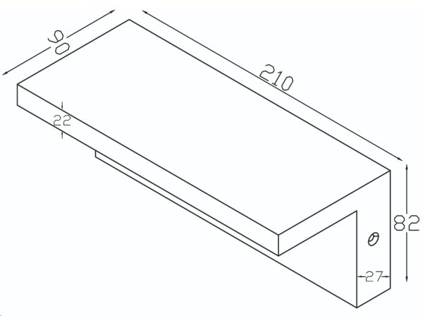 Top Light - LED Екстериорен аплик LED/10W/230V 4000K IP54