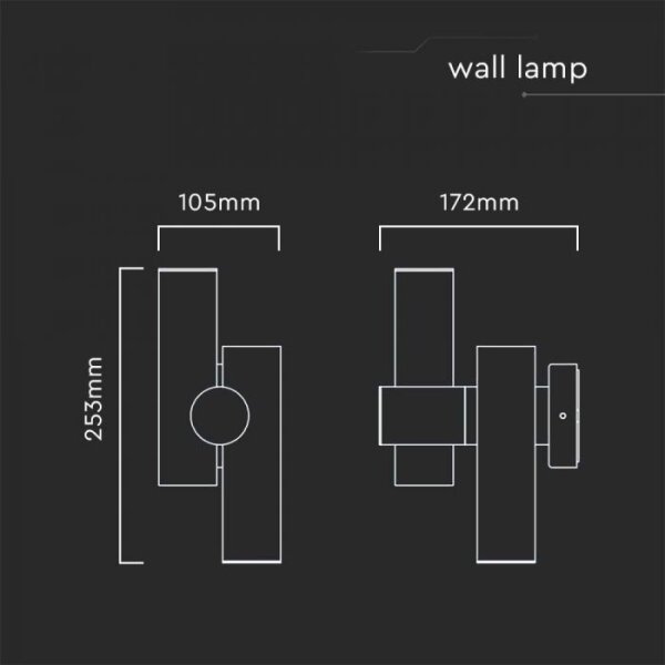 LED Екстериорен стенен спот 2xLED/3W/230V 4000K IP44 бял