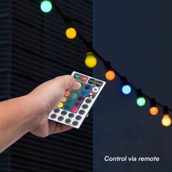 LED RGB Екстериорни лампички STRING 13 m 15xLED/0,5W/230V IP44
