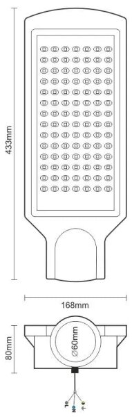 LED Улична лампа LED/100W/170-400V IP65