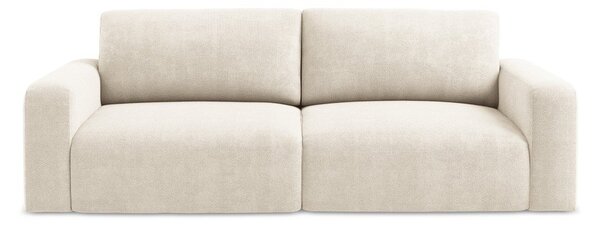 Кремав шенилов сгъваем/с място за съхранение диван 252 cm Kona – Makamii