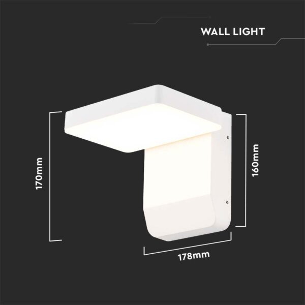 LED Екстериорен подвижна лампа за стена LED/17W/230V IP65 3000K бял