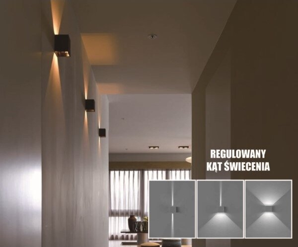LED Екстериорен аплик KREON 2xLED/3W/230V IP54 4000K черен
