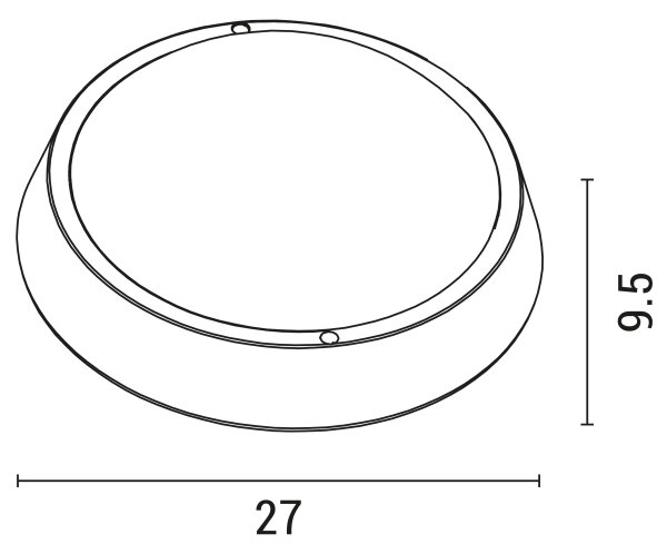 LED Екстериорен аплик BULKHEAD LED/24W/230V 4000K IP54 бял