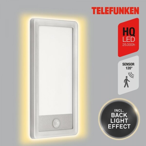 Telefunken 313904TF-LED Екстериорен аплик със сензор LED/16W/230V IP44