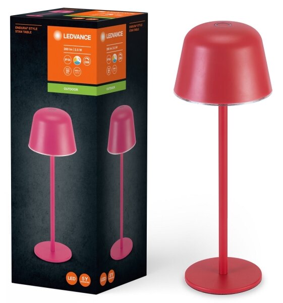 Ledvance -LED Димируем екстериорен rechargeable лампа TABLE LED/2,5W/5V IP54 червен