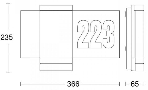 Steinel 067205 - LED Номер на къща със сензор L270SC LED/7,8W/230V IP44