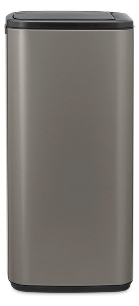 Сиво стоманено кошче за боклук отваряне с докосване 30 l Bo Touch – Brabantia