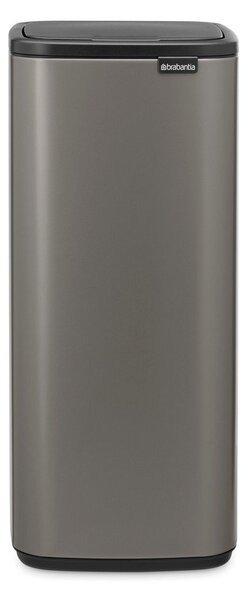 Сиво стоманено кошче за боклук отваряне с докосване 30 l Bo Touch – Brabantia
