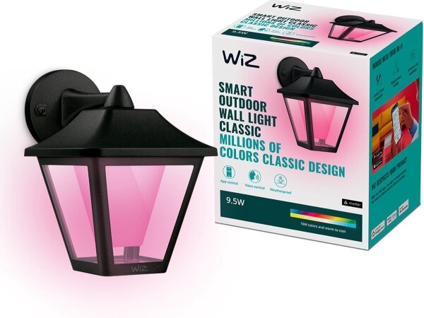 WiZ - LED RGBW Димируем екстериорен аплик LED/9,5W/230V IP44 Wi-Fi