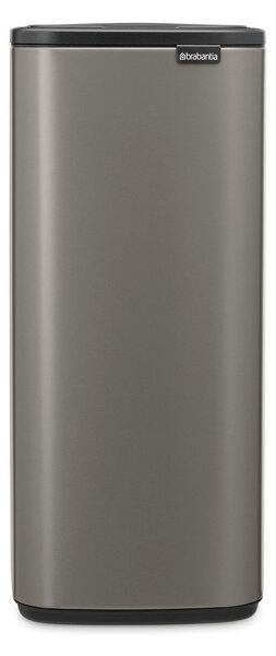 Сиво стоманено кошче за боклук отваряне с докосване 30 l Bo Touch – Brabantia