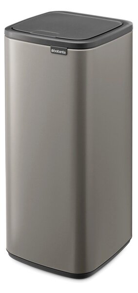 Сиво стоманено кошче за боклук отваряне с докосване 30 l Bo Touch – Brabantia