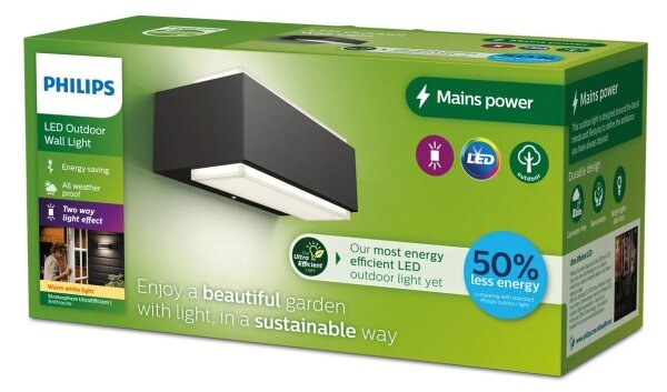 Philips - LED Екстериорен аплик STRATOSPHERE LED/3,8W/230V 2700K IP44