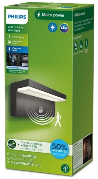 Philips - LED Екстериорен аплик със сензор BUSTAN LED/3,8W/230V IP44