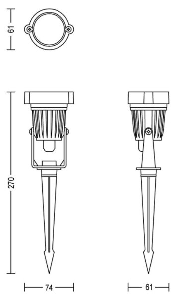 Philips - К-кт 3x LED Екстериорен спот CASPER LED/1,5W/24/230V IP44