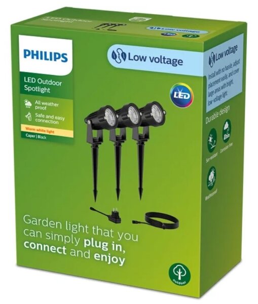 Philips - К-кт 3x LED Екстериорен спот CASPER LED/1,5W/24/230V IP44