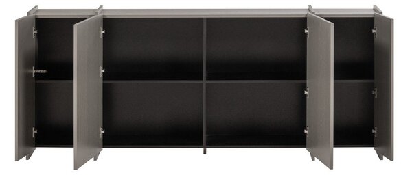 Сив скрин от декор от ясен 200x85x44 cm Brock – WOOOD