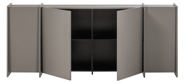 Сив скрин от декор от ясен 200x85x44 cm Brock – WOOOD
